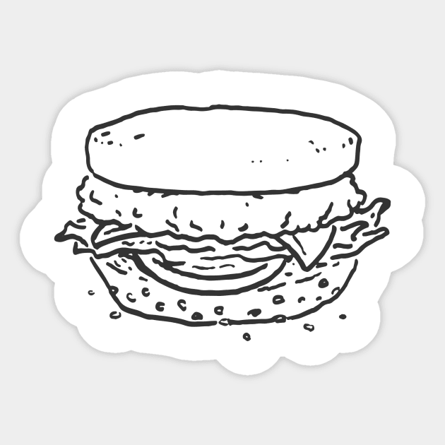 upside down - noodle tee Sticker by noodletee